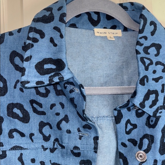 DIL Blue and Black Animal Print Jacket size L - Picture 3 of 7